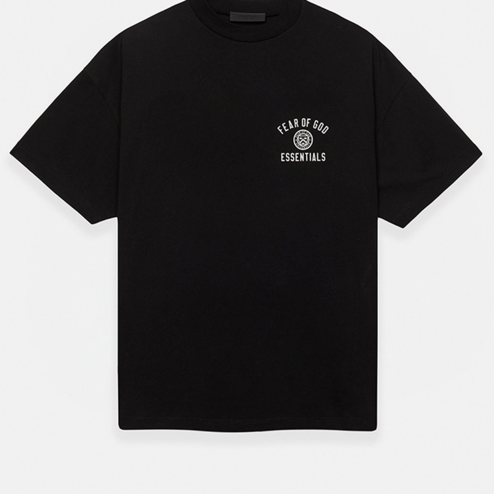 Essentials Black Graphic Short Sleeve Tee